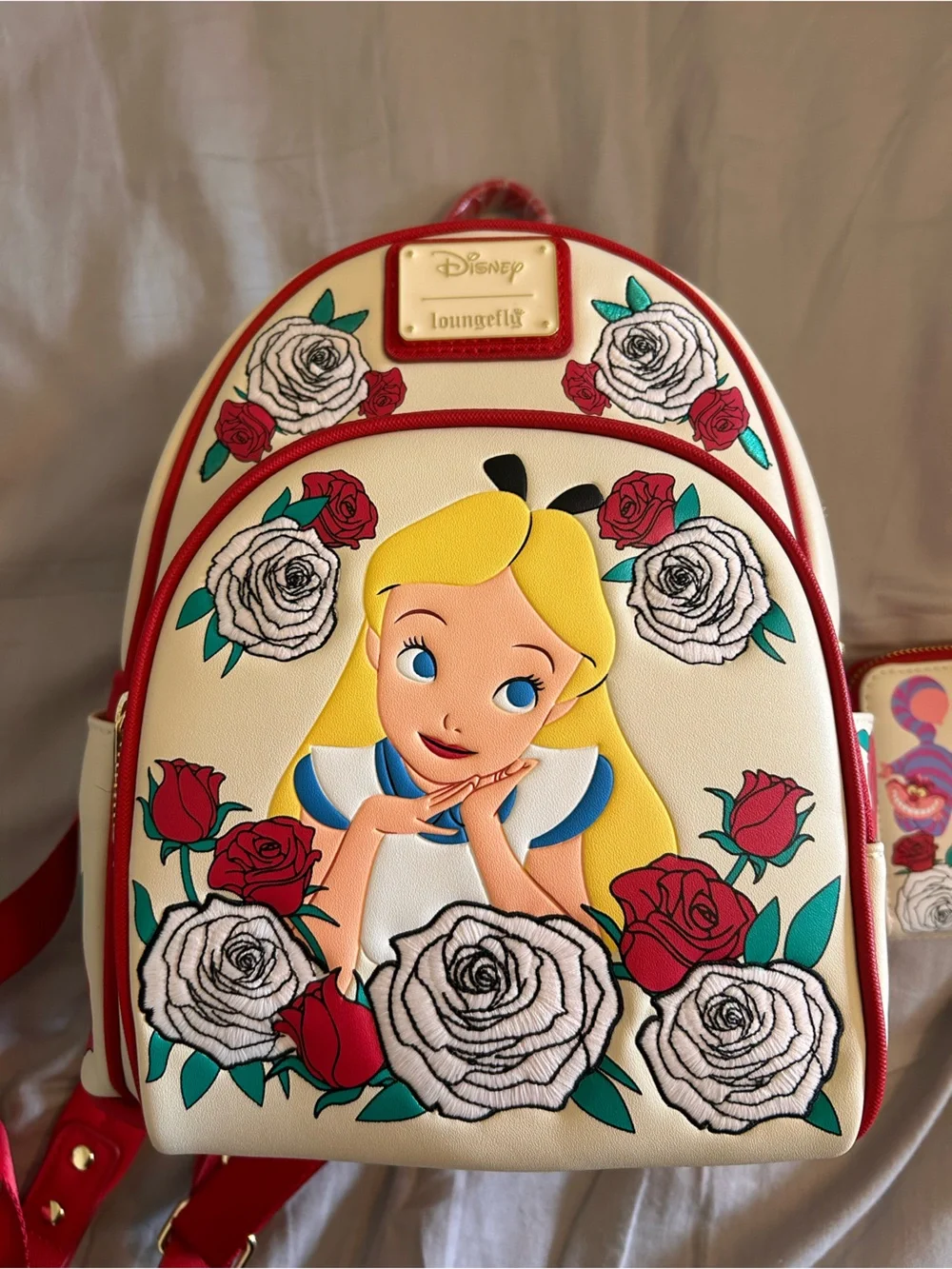 Loungefly Disney Alice in Wonderland Color Changing Roses Mini Backpack & Wallet - Picture 2 of 9